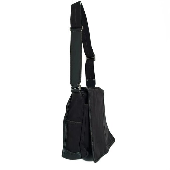 COACH - F05300 Black Nylon Leather Shoulder Bag - Picture 2 of 10